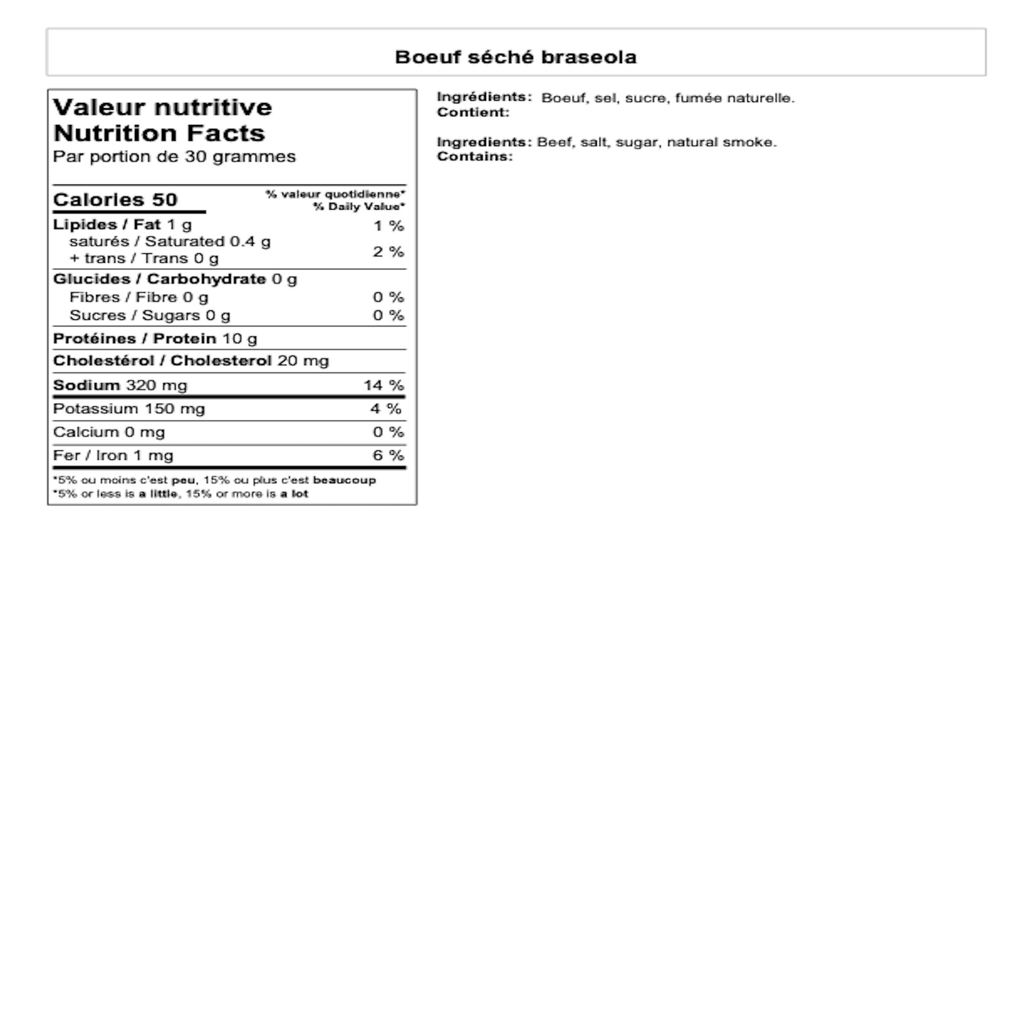 Boeuf: Style Braseola